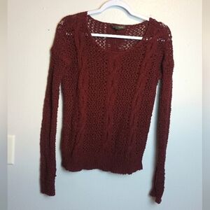 Tommy Bahama Open Knit Sweater XS Maroon